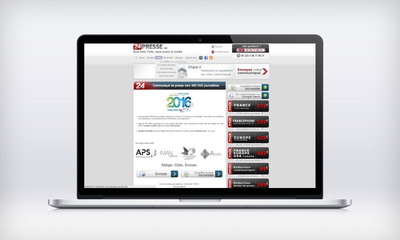 MockUp one 24 presse