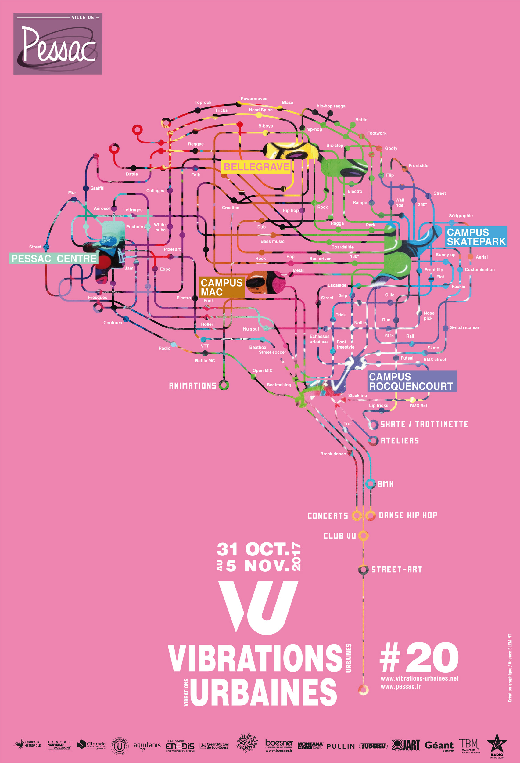 affiche generique texte noir